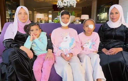 Thumbnail preview image for the video titled: FAJR has finally managed to evacuate the injured children from Gaza to Houston