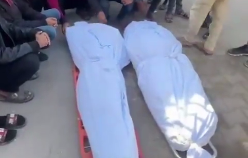 Thumbnail preview image for the video titled: Funeral for 2 men killed in Rafah