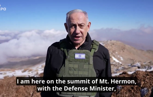 Thumbnail preview image for the video titled: Benjamin Netanyahu held an assessment in occupied Syria on the summit of Mt. Hermon
