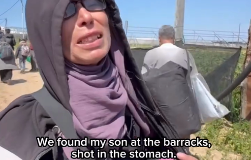 Thumbnail preview image for the video titled: Mother laments her son killed by the IDF during forced displacement from Rafah