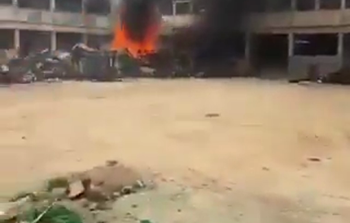 Thumbnail preview image for the video titled: Israeli airstrikes detroyed a school in the South Labanon