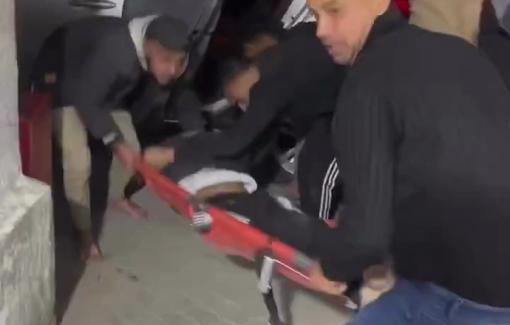 Thumbnail preview image for the video titled: Injuries arrive at Al-Ahli hospital following the bombing of a vehicle in Al Tuffah