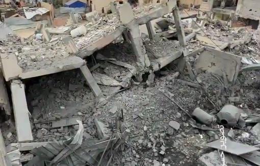 Thumbnail preview image for the video titled: Total destruction around the house of journalist Muhammad Al-Bardawil by Israeli bombing