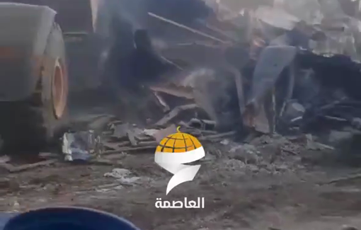 Thumbnail preview image for the video titled: Israeli bulldozers stormed Anata and demolished room, barns and agricultural land