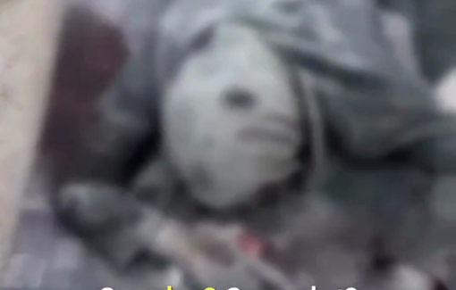 Thumbnail preview image for the video titled: Little girl found alive amid dozens of martyrs killed by Israeli bombing of a school