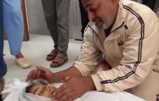 Thumbnail preview image for the video titled: Father mourns his child killed by an Israeli strike while fetching water