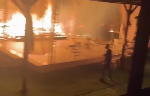 Thumbnail preview image for the video titled: Israeli settlers invaded Bidya near Salfit and set fire to a wedding hall