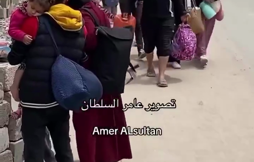 Thumbnail preview image for the video titled: Hundreds of families are forcibly displaced by the Israeli occupation forces from the Shaghaf neighborhood in the Shejaeya area east of Gaza City