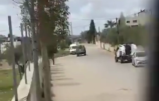Thumbnail preview image for the video titled: Israeli forces steal vehicles belonging to Palestinian residents of Silwad