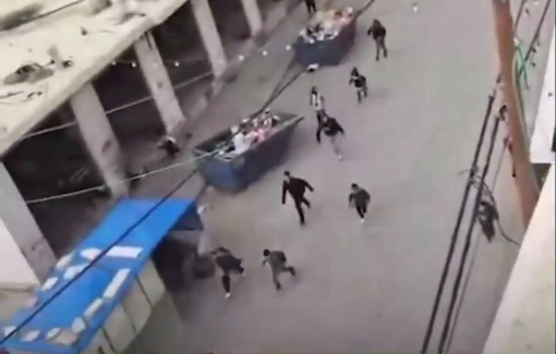 Thumbnail preview image for the video titled: Israeli raid coinciding with the time children were leaving school provoking a panic