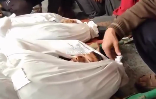 Thumbnail preview image for the video titled: Families mourn their relatives killed by the Israeli strikes in the Shujaiya neighborhood