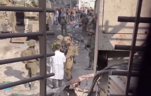 Thumbnail preview image for the video titled: IDF soldier footage of the kidnapping of tens of Palestinians including a medical doctor