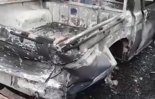 Thumbnail preview image for the video titled: Armed Israelis raided the town of Sinjil hurling stones at civilians and burning properties