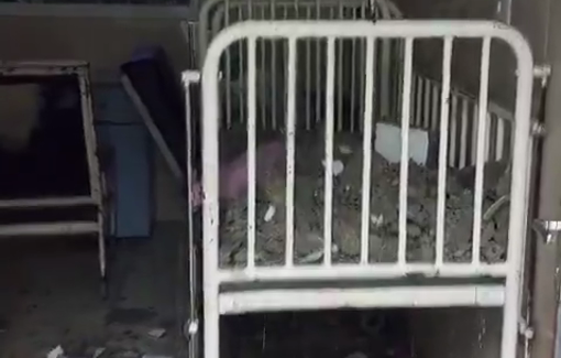 Thumbnail preview image for the video titled: Aftermath of Israeli shelling of Al-Durra Children's Hospital