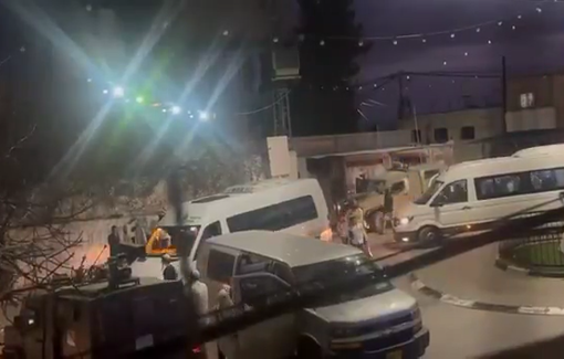 Thumbnail preview image for the video titled: Covered by Israeli forces, settler groups stormed Kifl Haris and perform Jewish rituals at Islamic sites