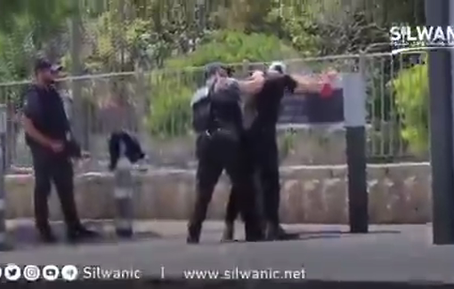 Thumbnail preview image for the video titled: Israeli soldiers arresting and searching a young Palestinian in the streets of occupied Jerusalem