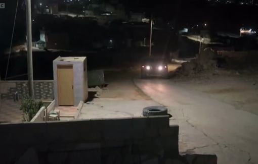 Thumbnail preview image for the video titled: At the end of his documentary Louis Theroux hides from the IDF hunting Palestinian