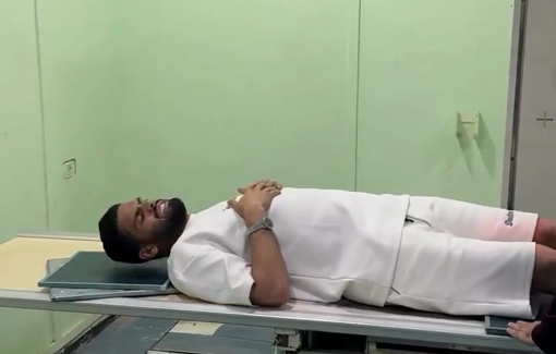 Thumbnail preview image for the video titled: Pieces of shrapnel lodged in journalist Abdallah Al-Attar's body