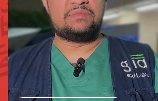 Thumbnail preview image for the video titled: "I actually saw a decapitated baby." says Zahed Rahman, an American nurse currently volunteering in Gaza