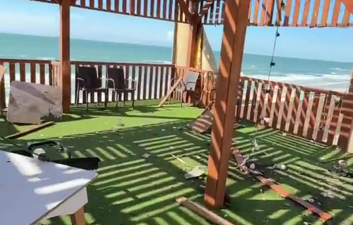 Thumbnail preview image for the video titled: Artist and relative murdered in strike on a restaurant