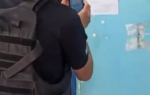 Thumbnail preview image for the video titled: Jerusalem police just arrived and ordered the immediate closure of the UNRWA school in Shuafat.