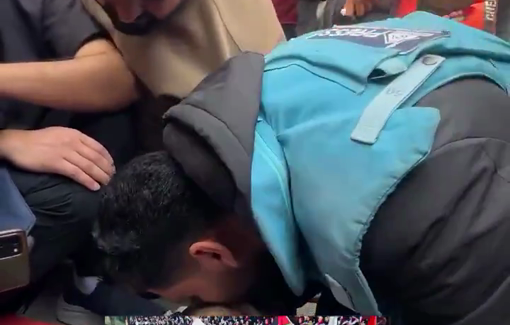 Thumbnail preview image for the video titled: Journalist Abdallah Al-Attar bids farewell to colleague Hassan Eslayeh