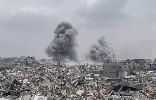 Thumbnail preview image for the video titled: Israeli airstrikes on homes in Tal al-Zaatar continued unabated