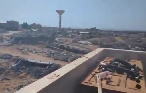 Thumbnail preview image for the video titled: IDF having a hearty BBQ in a home they occupied in Rafah