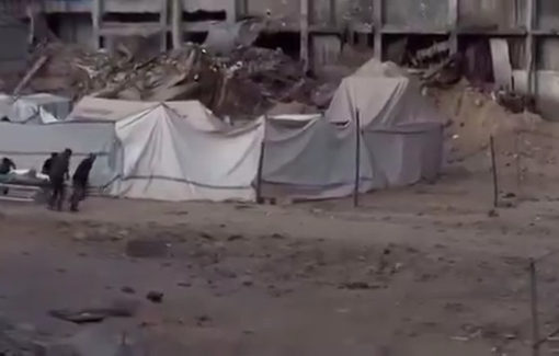 Thumbnail preview image for the video titled: Patients taken out of the Indonesian hospital as Israel fires in the area