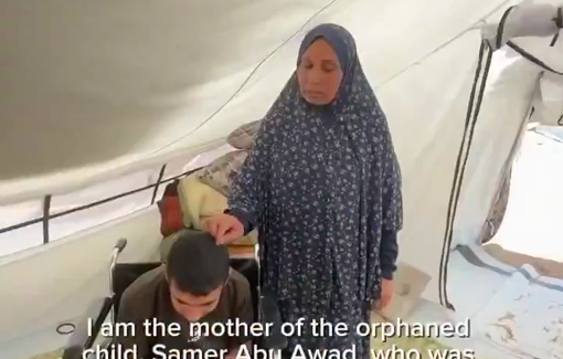 Thumbnail preview image for the video titled: Teen Samer physically debilitated by Israeli strike