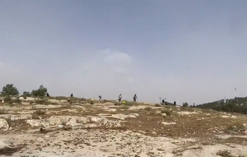 Thumbnail preview image for the video titled: Settlers shot at people and threw big rocks for around 10 terrifying minutes in Masafer attack