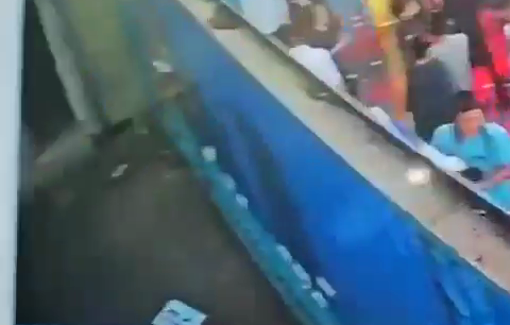 Thumbnail preview image for the video titled: During Nationalist Flag Day, Israeli settlers rioters attacked UNRWA headquarters in Occupied Jerusalem