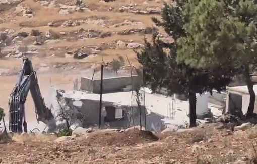 Thumbnail preview image for the video titled: Israeli forces bulldozered homes and infrastructures in al-Rifa'iyya village