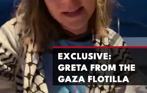 Thumbnail preview image for the video titled: Greta Thunberg shares moments from the Madleen: "We have to keep trying everything we can, even if the odds are against us”