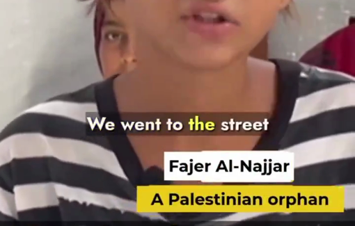 Thumbnail preview image for the video titled: A temporary orphanage in Khan Younis offers refuge and education to children orphaned by genocide