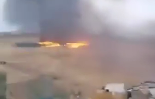 Thumbnail preview image for the video titled: A large-scale pogrom was carried out in the village of Deir Dibwan by Israeli settlers