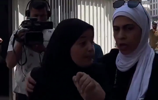 Thumbnail preview image for the video titled: Sister of journalist Suleiman Hajjaj breaks down after her brother was killed in an Israeli airstrike