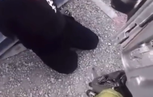 Thumbnail preview image for the video titled: A French-Israeli soldier threatening several Palestinian hostages