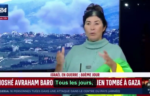 Thumbnail preview image for the video titled: Marilyn Baron, mother of Moshé Avraham Baron French Israeli IDF Killedd in Gaza, call to nuke Gaza December 25, 2023 I24