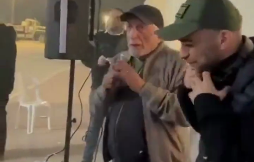 Thumbnail preview image for the video titled: The French Actor Gerard Darmon on an IDF base : "You are our pride, you are our honor"