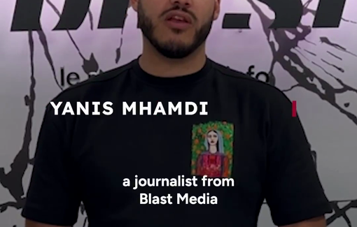 Thumbnail preview image for the video titled: Pre-recorded message of a call for help from the journalist Yanis Mhamdi in case of arrest by Israel.