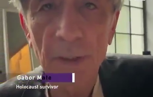Thumbnail preview image for the video titled: Message from Jewish Dr. Gabor Maté in Poland to the crew of the Madleen