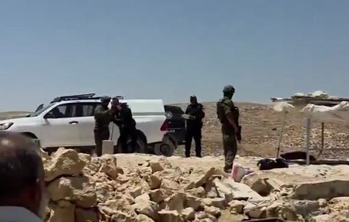 Thumbnail preview image for the video titled: Israeli forces evicting remining residents from Khallet al-Dabaa