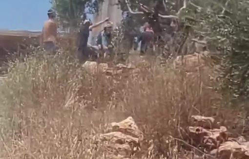 Thumbnail preview image for the video titled: Palestinians restisting to Israeli settlers who attacked the village of Beita