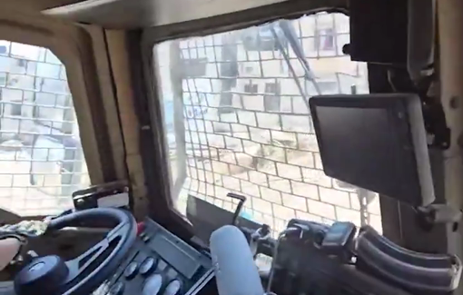 Thumbnail preview image for the video titled: IDF footage of the systematic destruction in Nur shams camp on the "Wonderful world" music