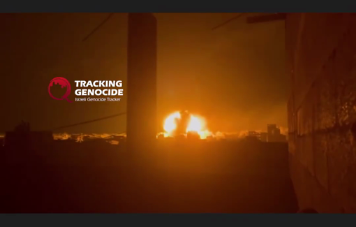 Thumbnail preview image for the video titled: A Givati soldier shared this footage of a booby-trapped APC detonating in Beit Lahiya last week