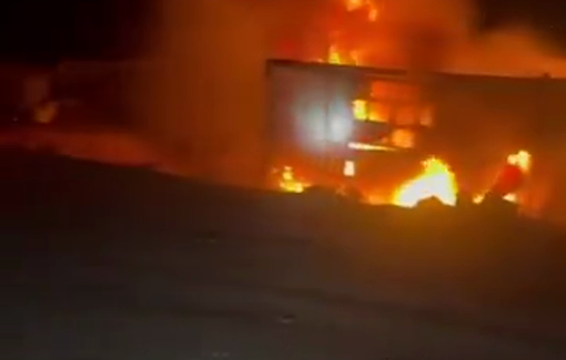 Thumbnail preview image for the video titled: Israeli settlers have set fire to a Palestinian house in Susya village