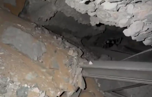 Thumbnail preview image for the video titled: Rescuing a dog from under the rubble