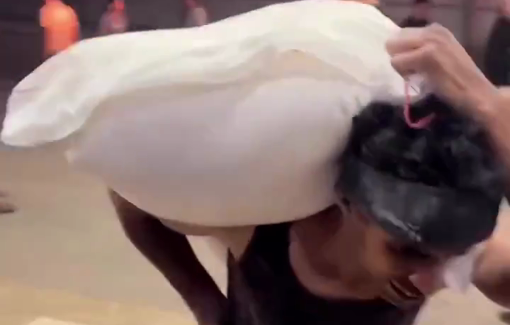 Thumbnail preview image for the video titled: Young man injured while fetching flour arrives at hospital in central Gaza