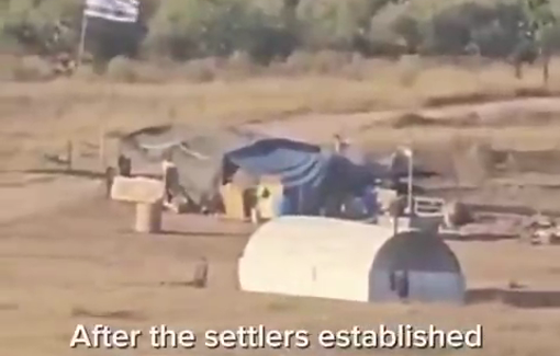 Thumbnail preview image for the video titled: Israeli settler militias have seized control of an unfinished residential building in Turmus Ayya